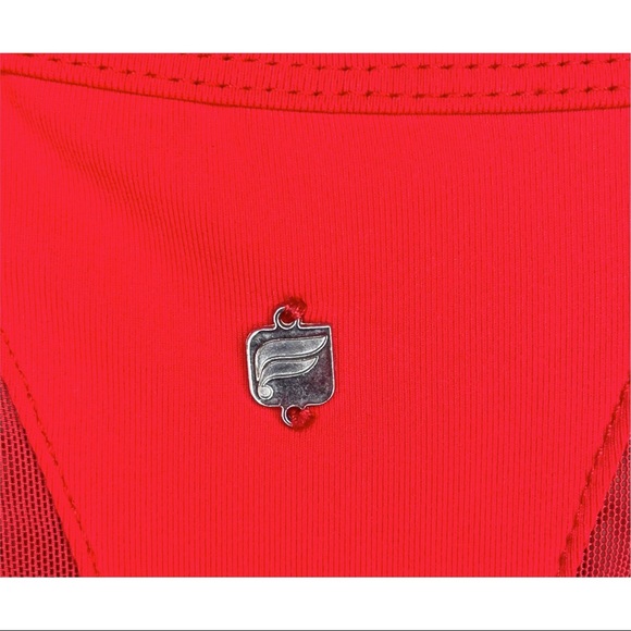 Fabletics Women’s Helena Red Sheer Mesh Panel Sweetheart Neck Tank Top Small - Picture 5 of 5